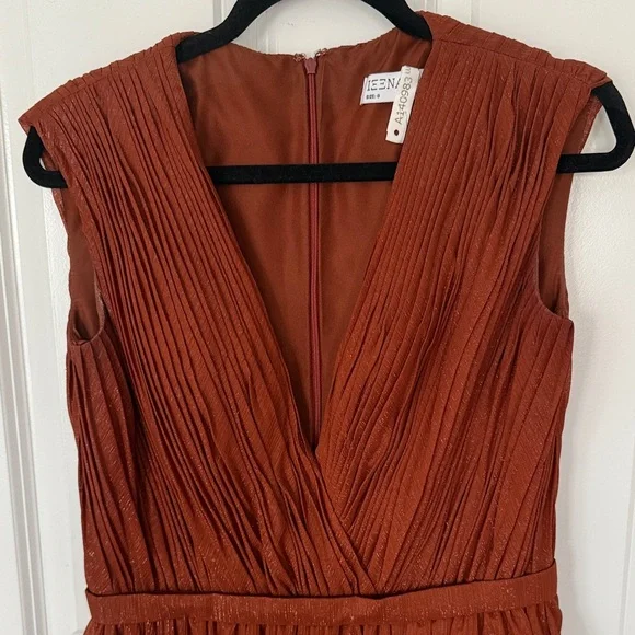 Mac Duggal Sleeveless Rust Tiered Maxi Dress Size 8 - Picture 3 of 7